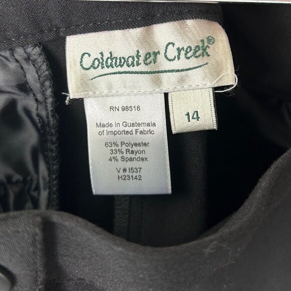 NWT COLDWATER CREEK LAUREL CLASSIC WAIST BOOTCUT BLACK DRESS PANTS - 14 - Picture 4 of 4